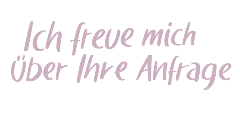 Überschrift "Ich freue mich über Ihre Anfrage"